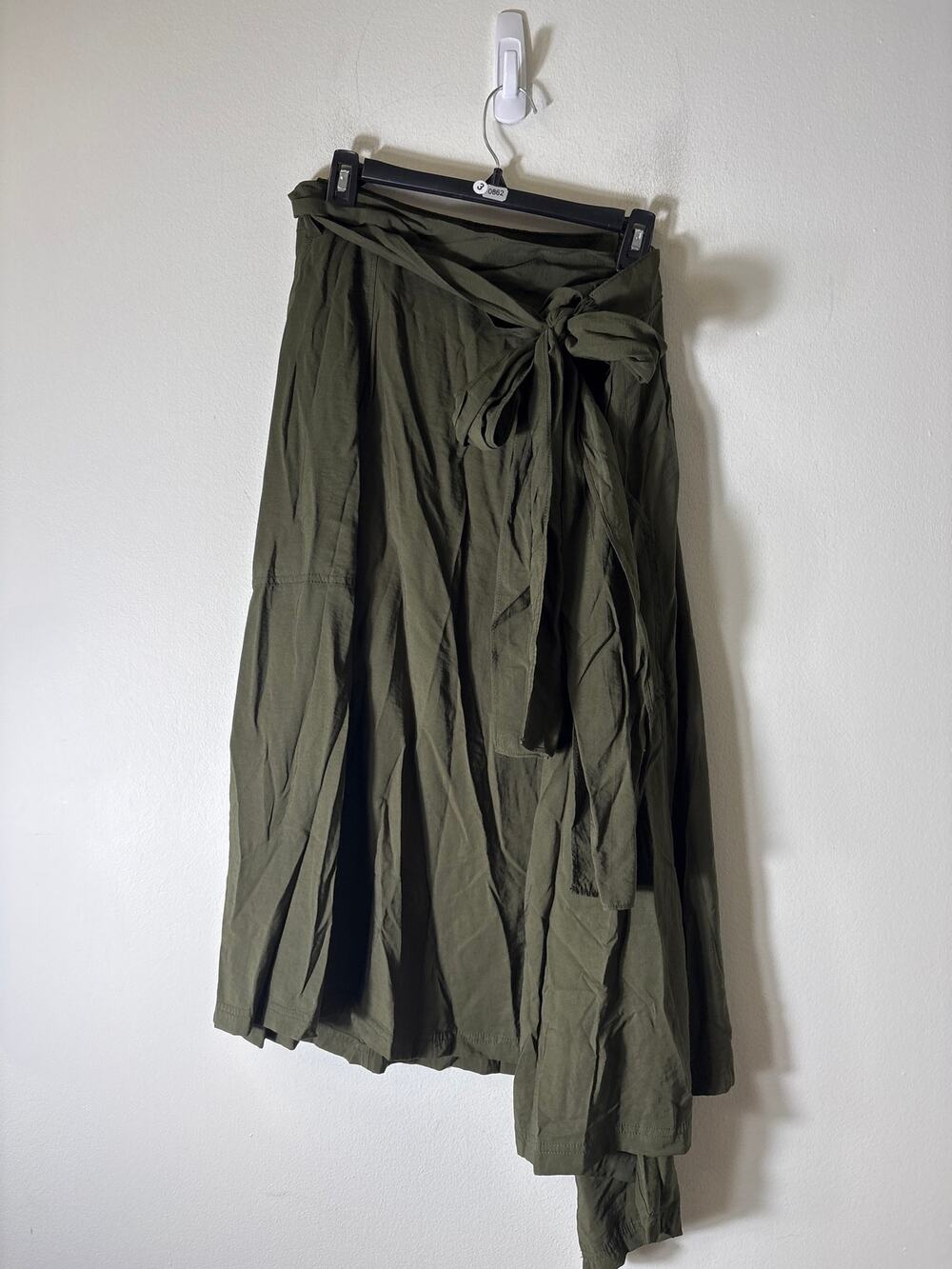 Banana Republic Olive Green Wrap Skirt Sz 10